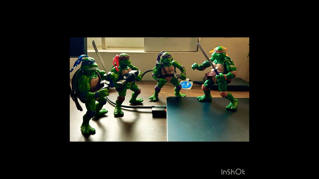 Four ninjas, one flash drive, all my top secrets stolen in a flash! #ninjaturtles #filestealing