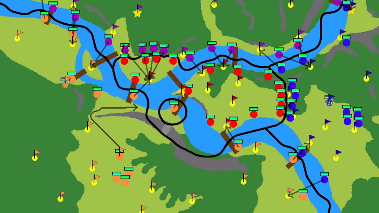 16x Speed ONE MILLION Soldiers 3 Rivers Custom Map | War of Dots