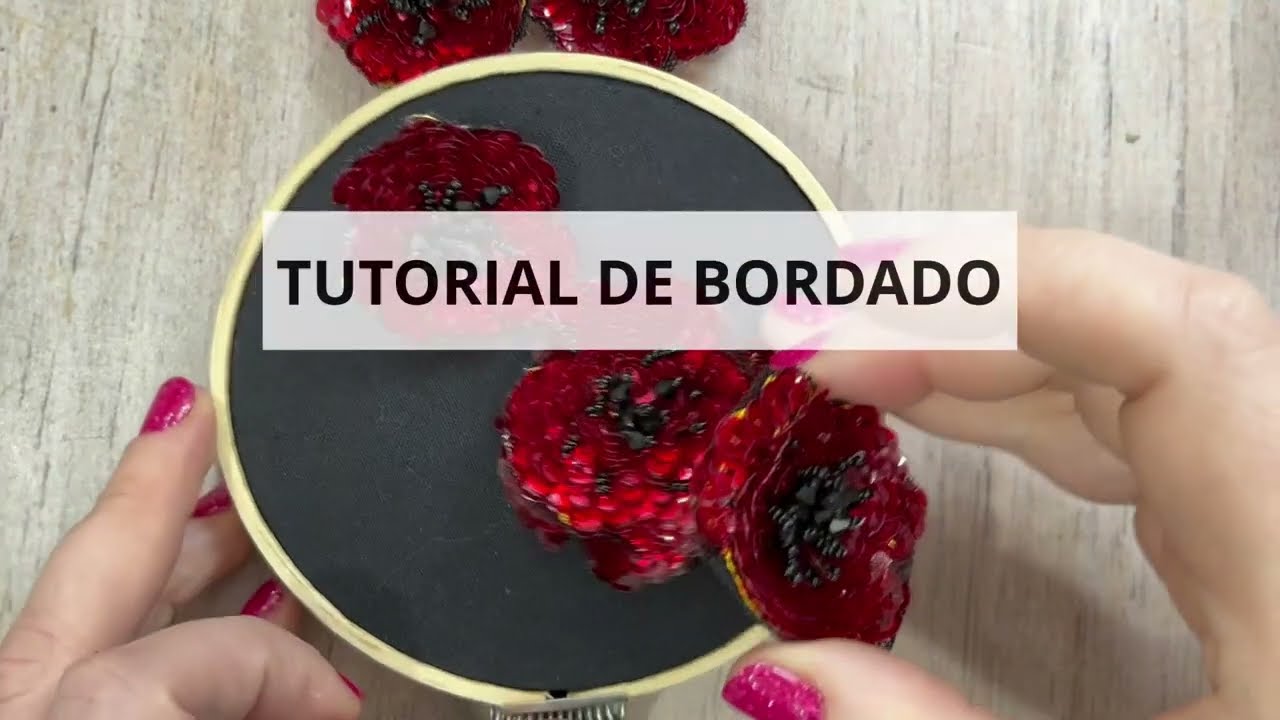 Tutorial Bordado Poppy flower en Stumpwork
