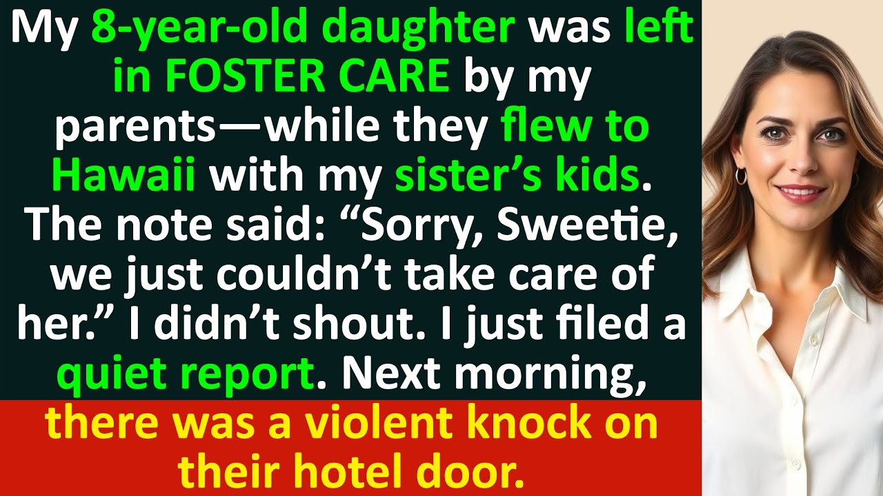 My daughter was left in FOSTER CARE by my parents—while they flew to Hawaii with my sister’s kids.