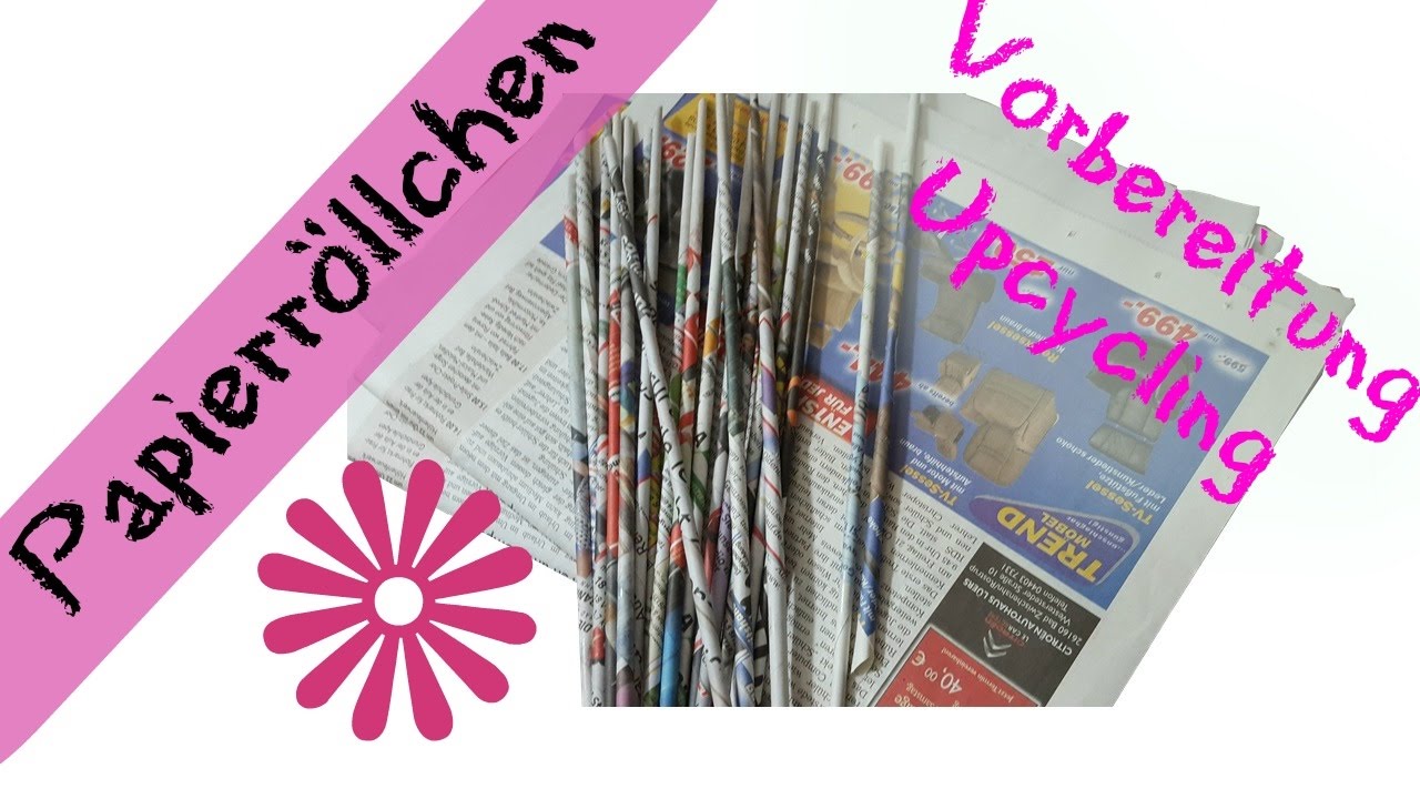 ZEITUNGSR&Ouml;LLCHEN I BASTELN MIT ZEITUNGSR&Ouml;LLCHEN I PAPIERR&Ouml;LLCHEN DREHEN I UPCYCLING I FINOLA