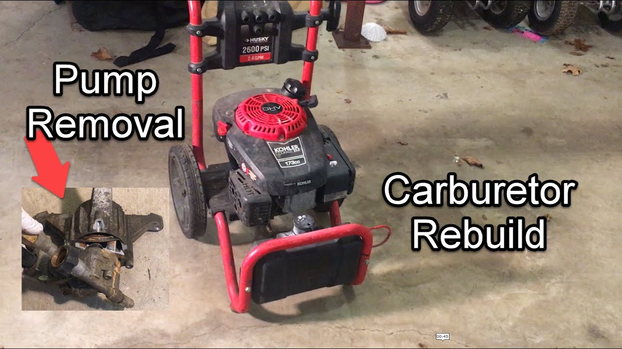 Power Washer Pump Removal and Carberator Rebuild