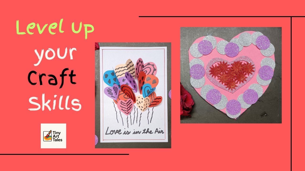 2 Valentine’s Cards in One Video | Easy Paper Craft for Loved Ones 💖‎⁨@TinyArtTales16