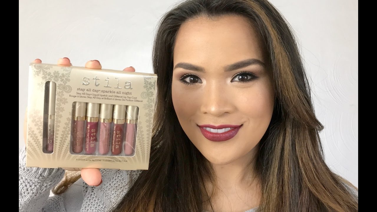 Stila Stay All Day Sparkle All Night Liquid Lipstick Set by Swatch Queen