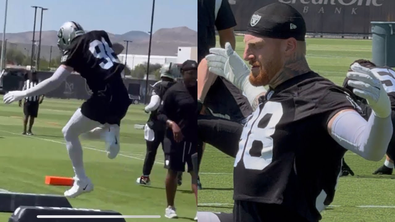 MAXX CROSBY CRAZY MOTOR AT OTAs ON DISPLAY; OUT FRONT TO LEAD RAIDERS' 2025 OFFSEASON