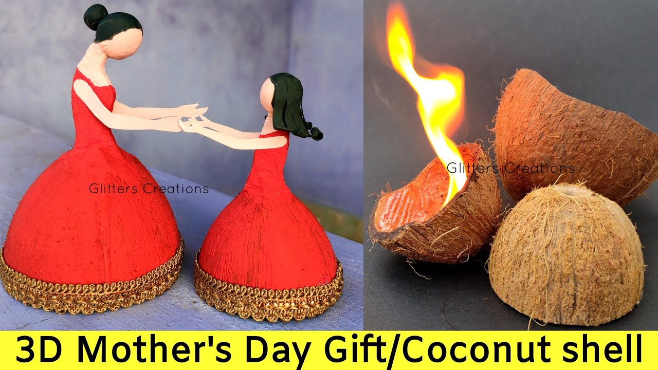 Gift ideas using COCONUT SHELL/coconut shell craft ideas/birthday gift ideas