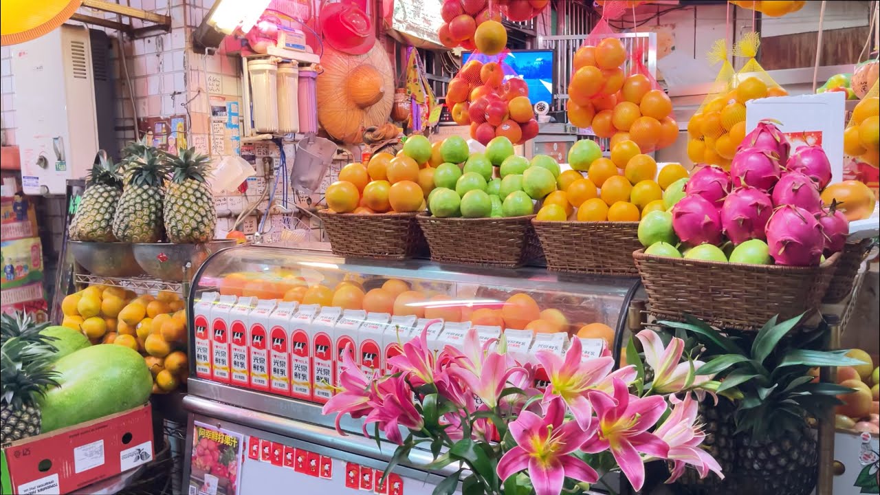 Fresh fruit juice making skills／豐盛的果汁攤 - Taiwan Street Food 4K