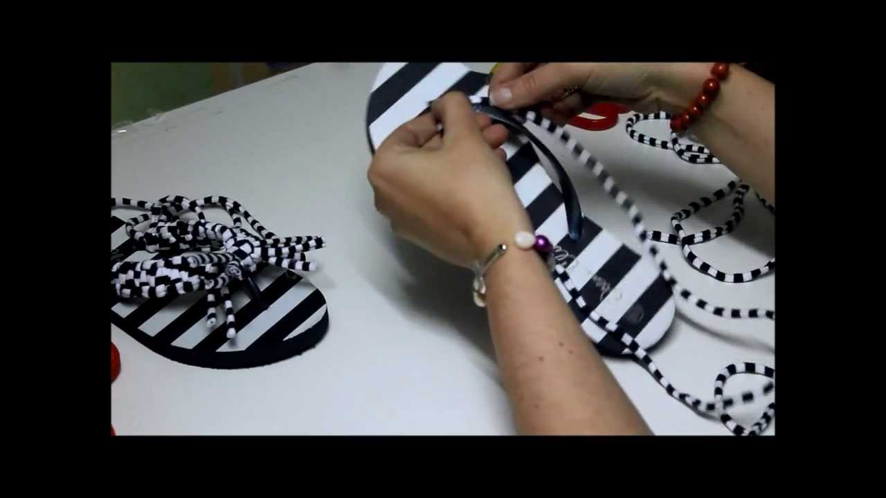 ZAPATILLAS CON TRAPILLO DIY SANDALIAS DECORADAS