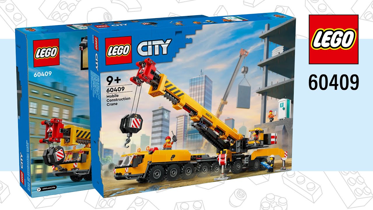 LEGO City Yellow Mobile Construction Crane (60409)[1116 pcs] Speed Build @TopBrickBuilderLite
