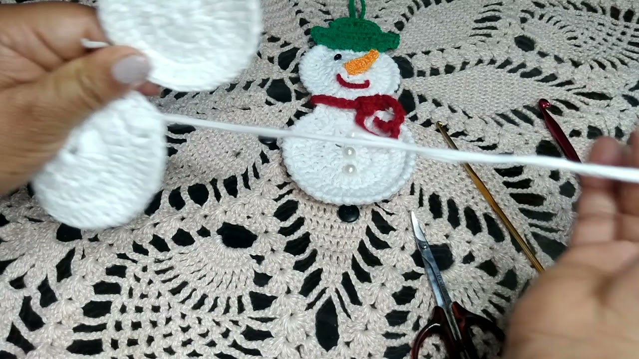 Muñeco de nieve a crochet paso a paso
