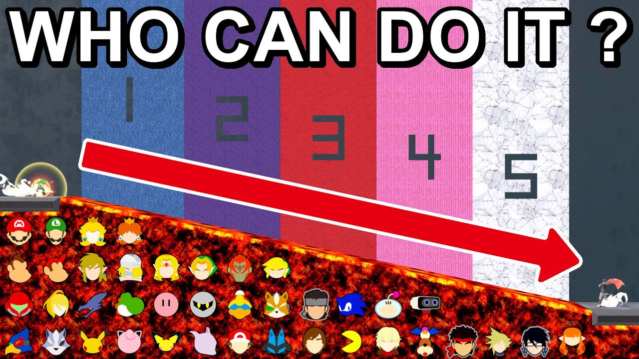 Who Can Make It? Diagonally Lava Challenge - Super Smash Bros. Ultimate
