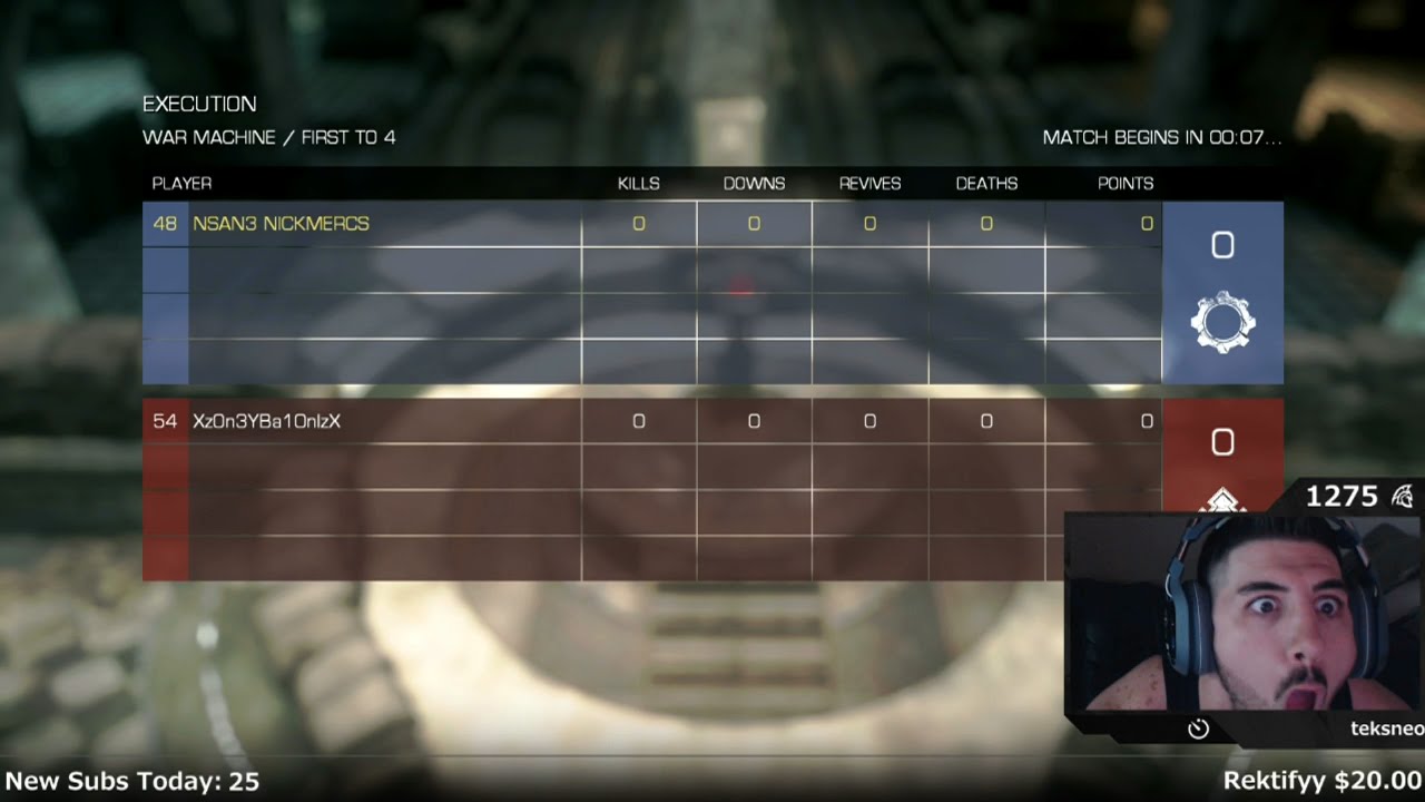 GoW UE - GB 1v1 XzOn3YBa1OnlzX (92-2) vs NSAN3 NICKMERCS (107-13)