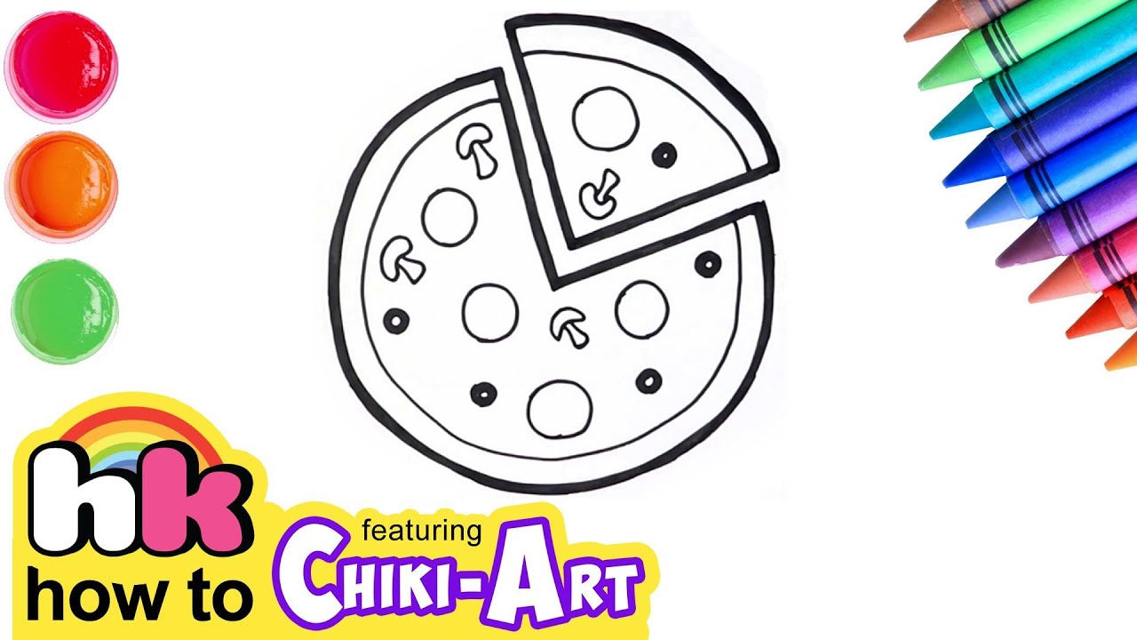 Chiki Art | Learn How to Draw and Color Pizza | Art For Kids | HooplaKidz How To