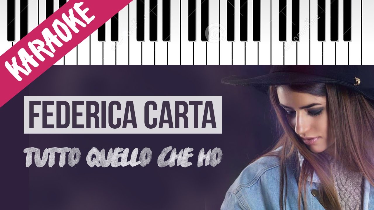 Federica Carta | Tutto Quello Che Ho | AMICI 16 | Piano Karaoke con Testo