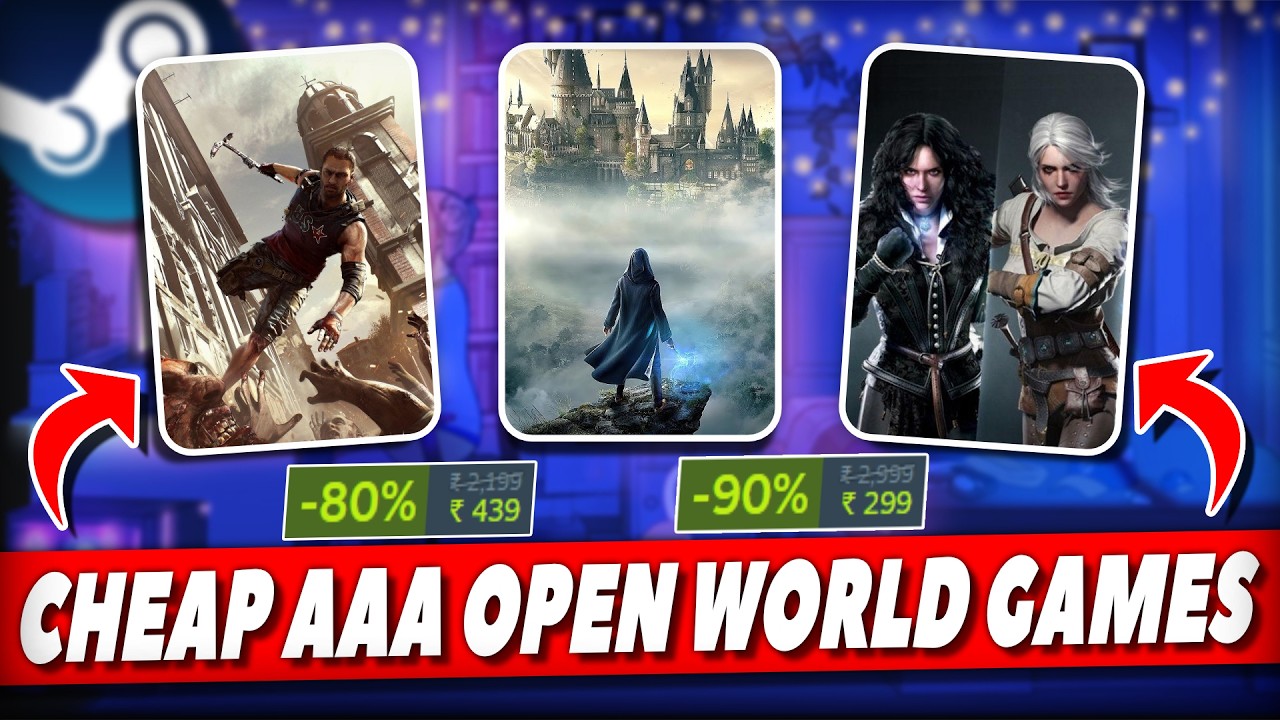 Best Cheap AAA Open World Games Under 100, 300, 500rs Steam Winter Sale