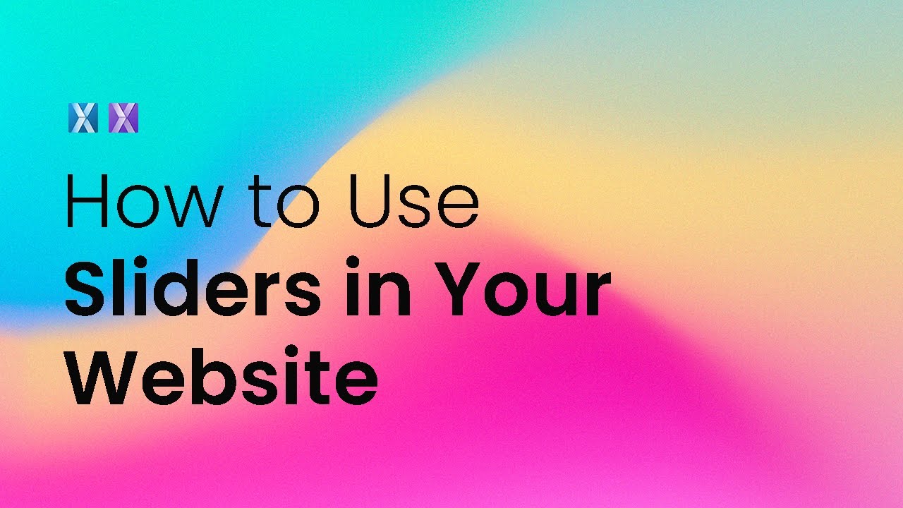 How to use sliders in your website
