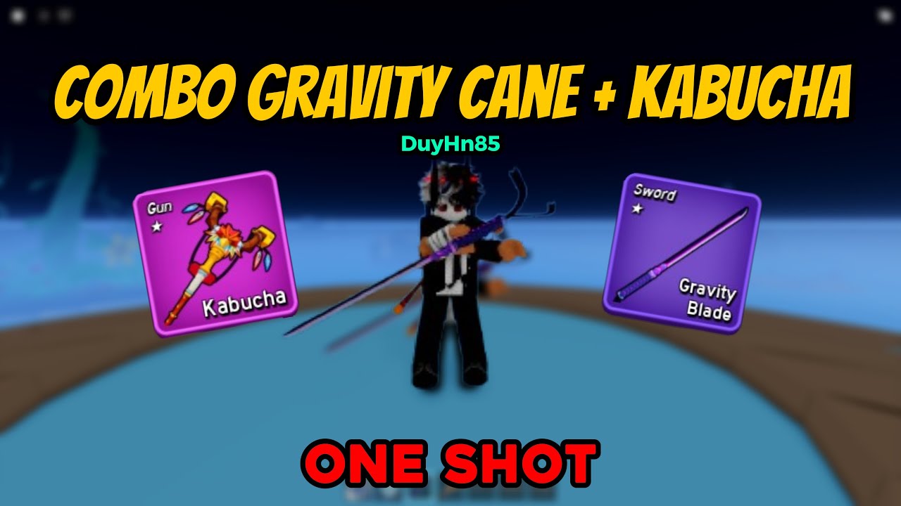 Combo Gravity Cane + Kabucha + Godhuman Oneshot - BLOX FRUIT