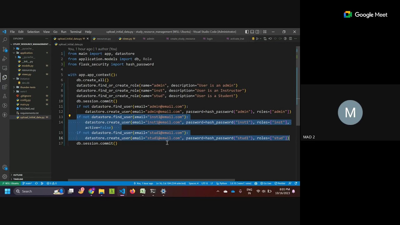 Integrating Flask Security