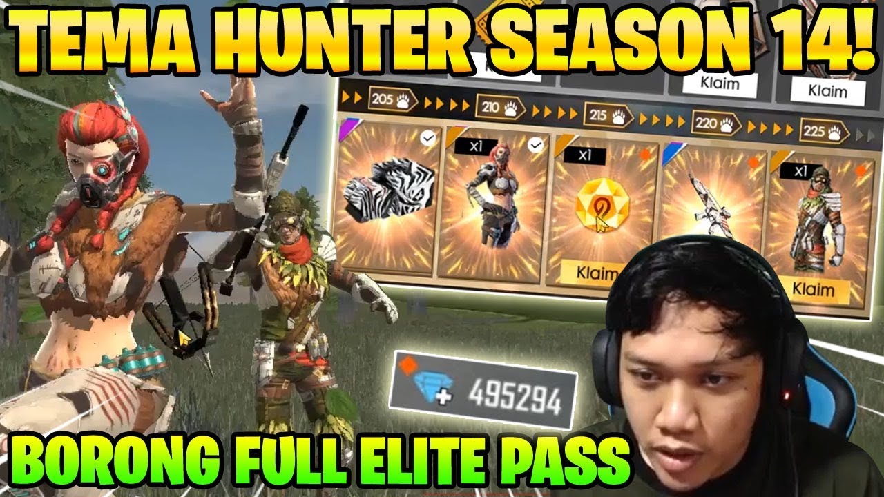 BAGUS GAK? BORONG FULL ELITE PASS SEASON 14 PRIMAL HUNTER! - Garena Free Fire