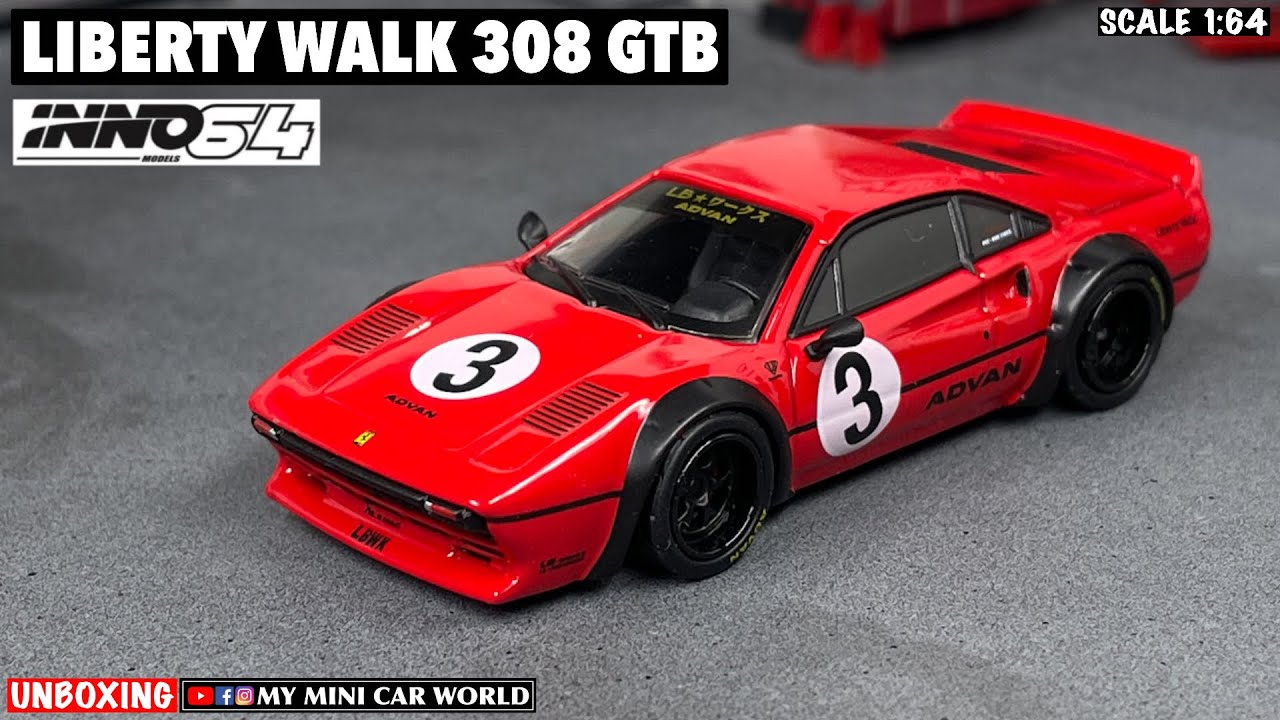 『MY MINI CAR WORLD』UNBOXING INNO64 1/64 LIBERTY WALK 308 GTB