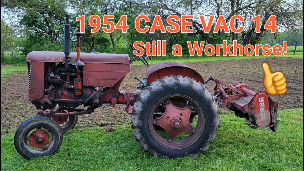 Our 1954 Case VAC 14 Getting a Workout Running 6ft Tiller!!! 👍
