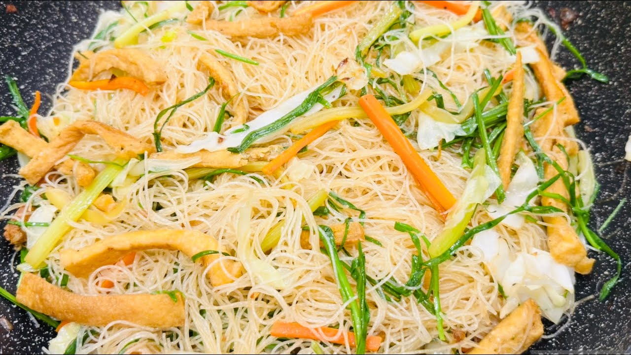 Bún Gạo Xào Chay Cách Mới Này Không CẦN LUỘC BÚN Cộng Bún Tơi Ngấm Vị Từng Cộng Bún Cộng Rau Mềm Dai
