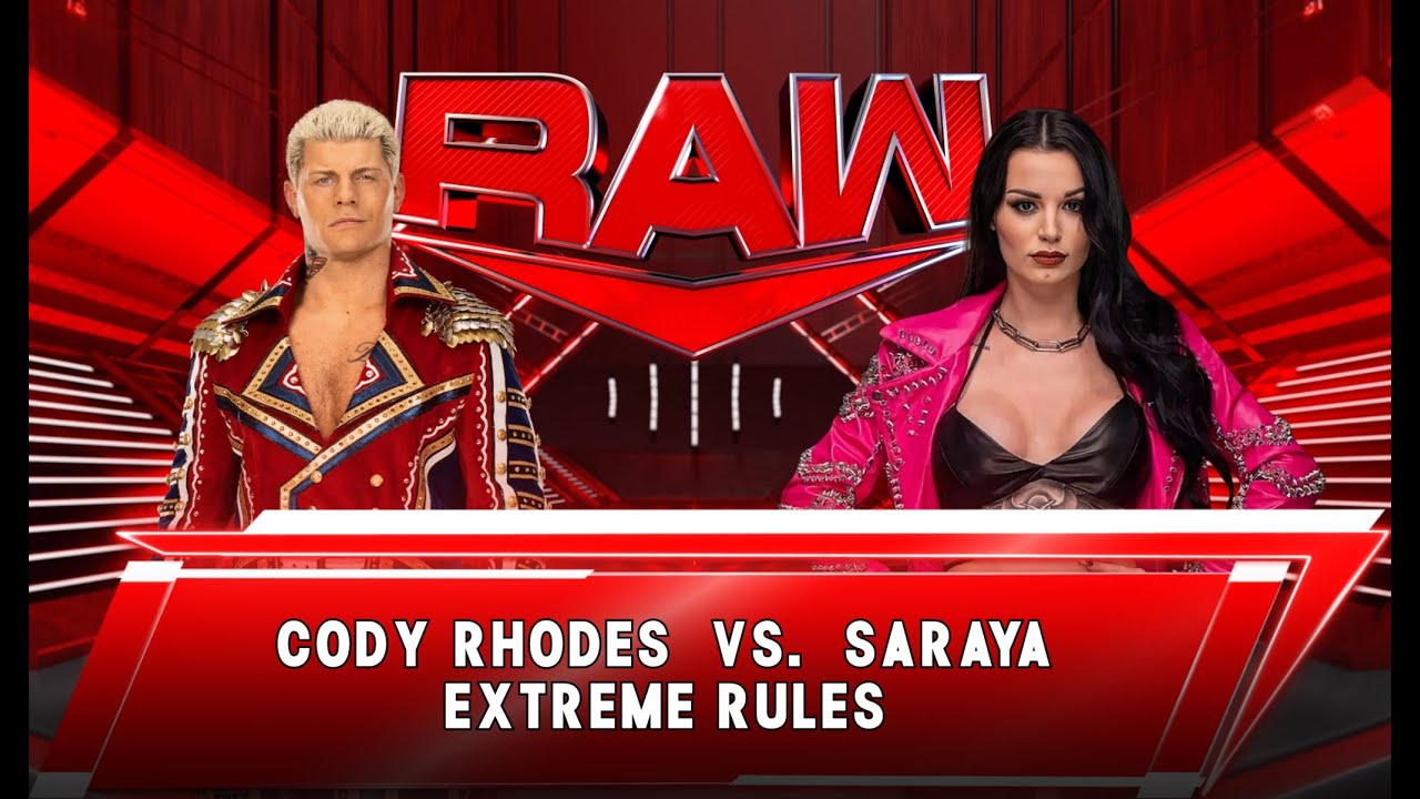 Cody Rhodes vs Saraya | WWE SmackDown ExtremeRules Live Match
