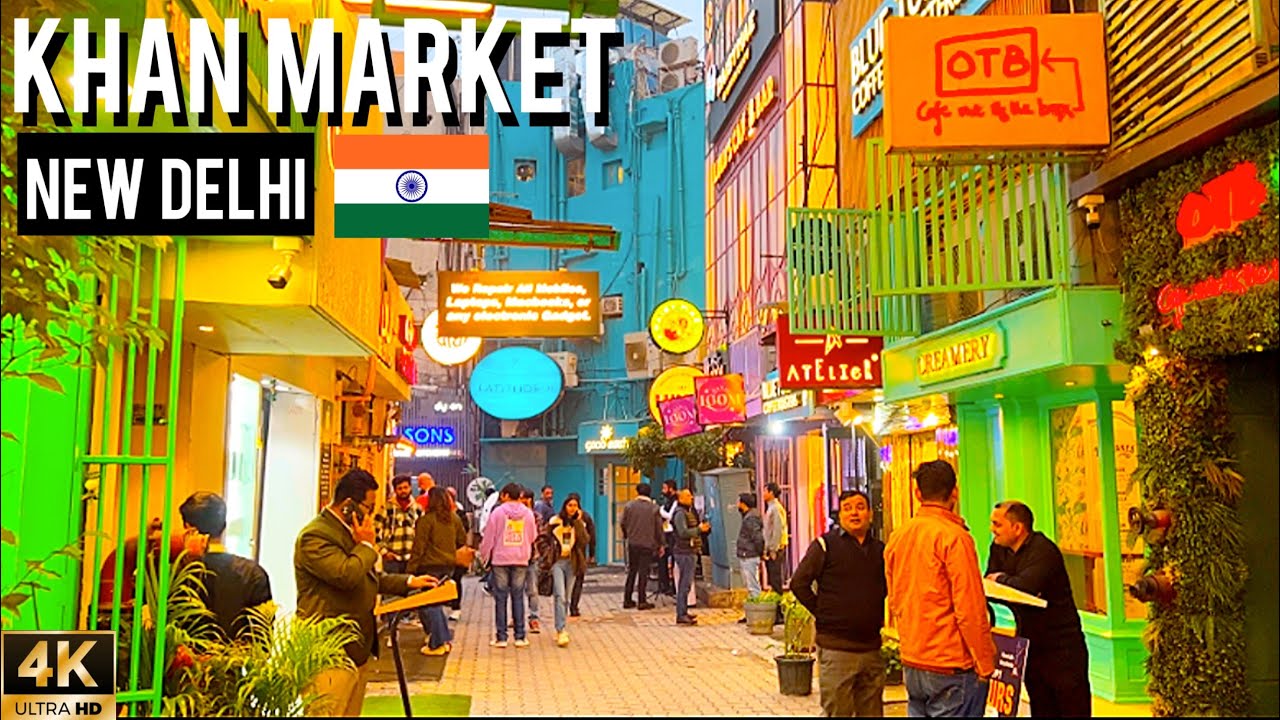 Walking And Exploring- Khan Market New Delhi India Most Luxury Shopping Destinations 4K HDR Video