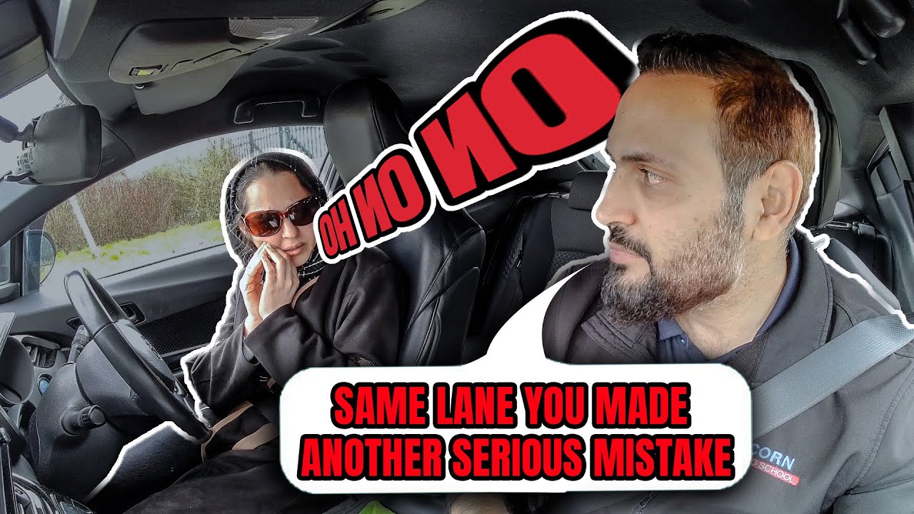 Same lane – the learner made another serious mistake
