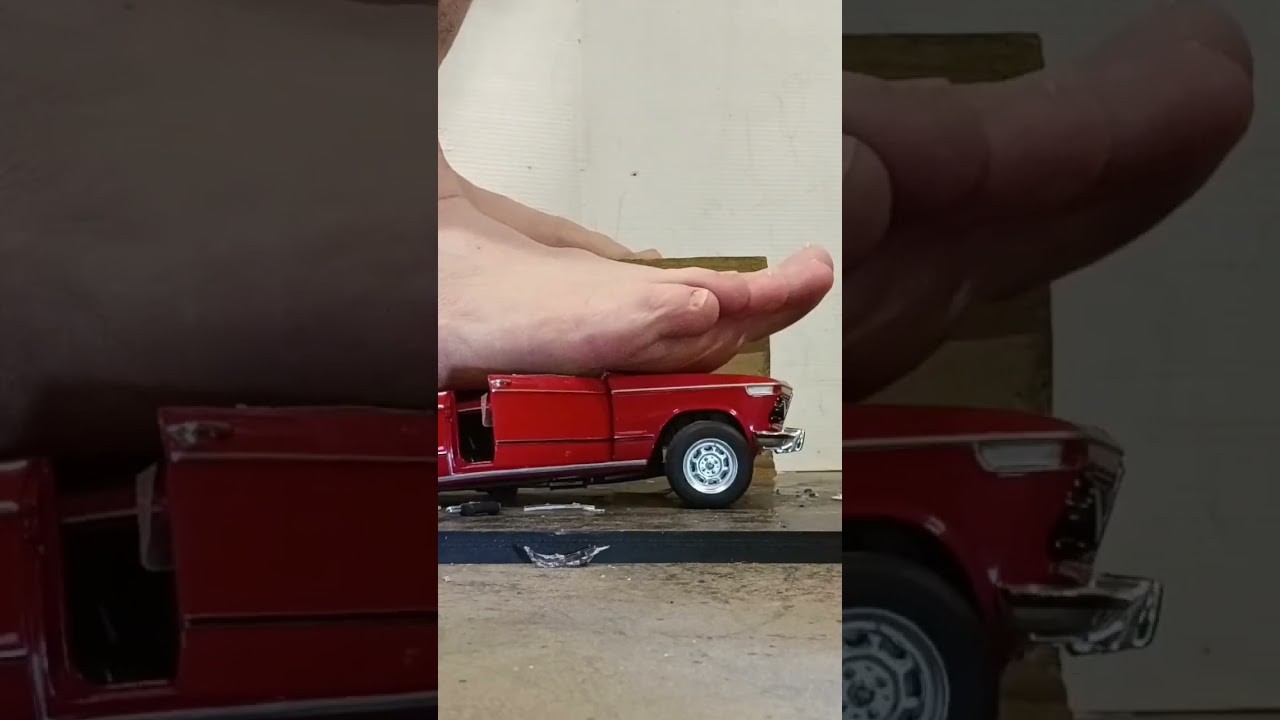 barefoot toy car crush 