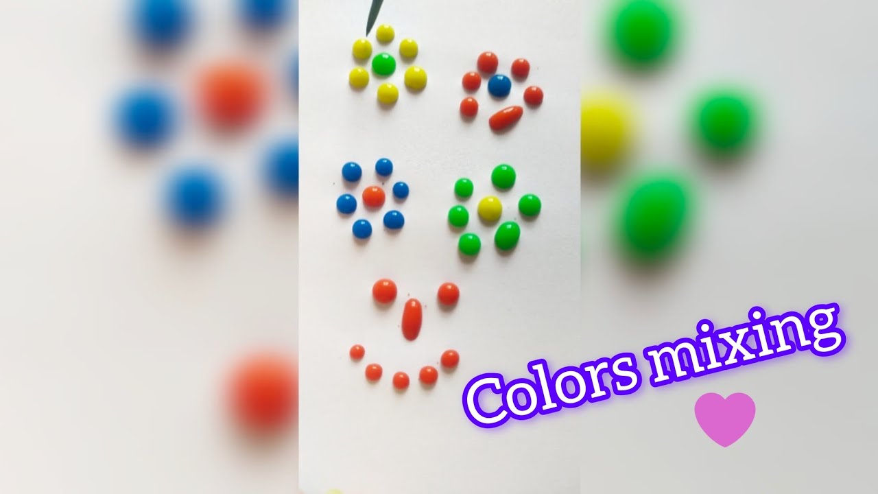 Colors mixing with water paints 🖌️🟢🔴🟡🔵 || satisfying colors mixing || water drops 💧