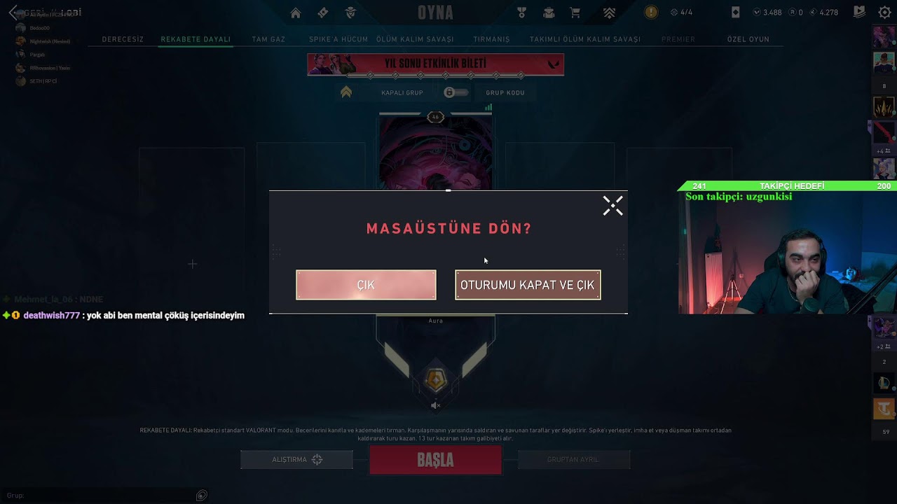 EKİP VALO RANKED | KICK'E GELLL LİNK AÇIKLAMADA