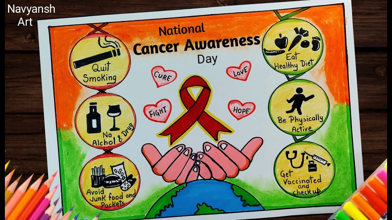 National Cancer Awareness Day drawing / Cancer Awareness poster drawing / World Cancer Day drawing
