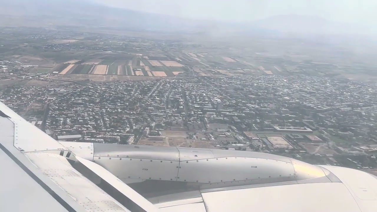 Landing 🛬 in #Yerevan city in #Armenia 🇦🇲 in Zvartnots International #airport on a MEA flight