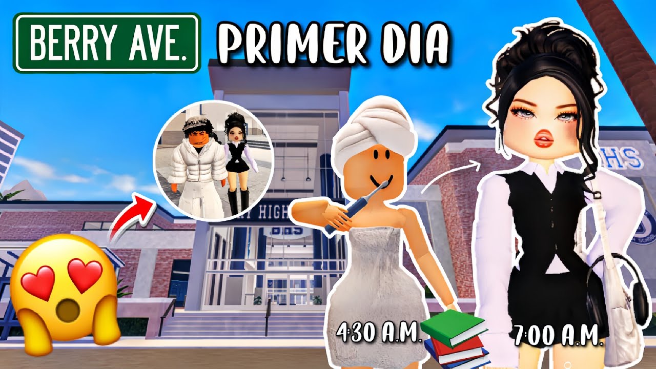 📚✨ RUTINA de mi PRIMER DÍA DE CLASES en Berry Avenue | ROBLOX 