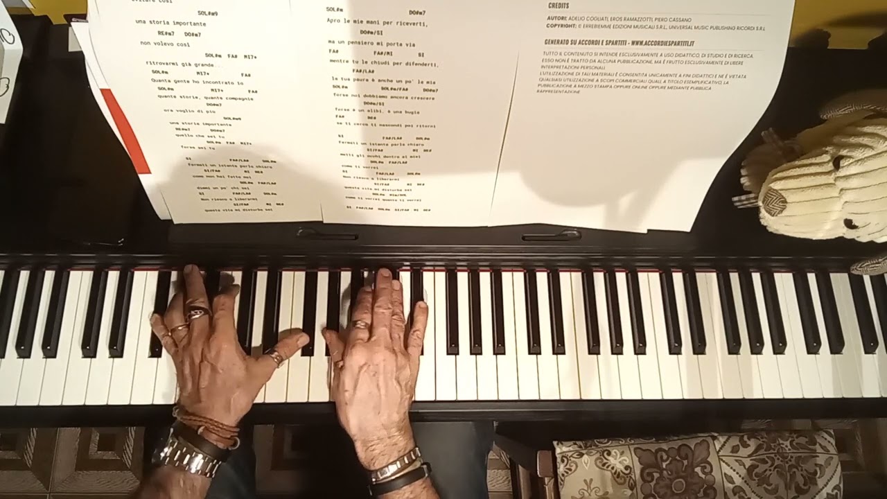 tutorial pianoforte una storia importante Ramazzotti