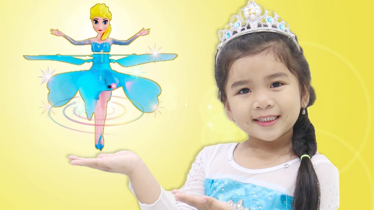 Suri Pretend Play with Disney Frozen Elsa Flying Fairy Doll Kids Toys