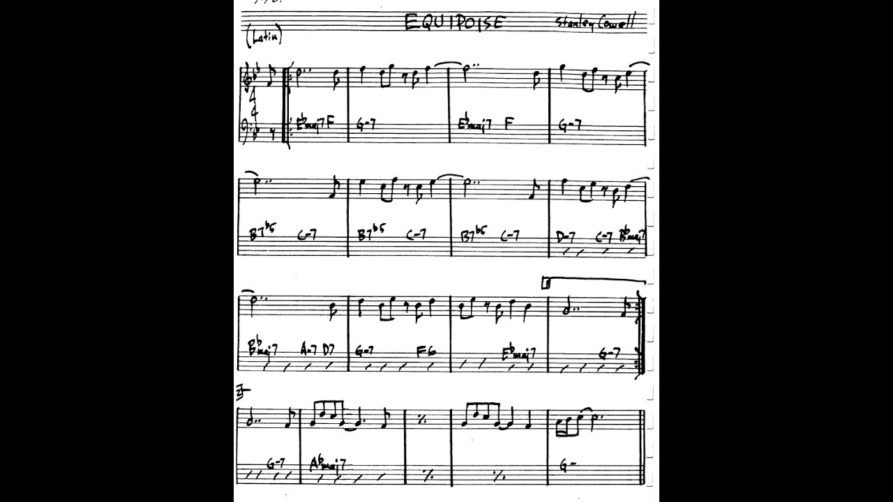 BACKING TRACK - EQUIPOISE (Stanley Cowell) G minor 130 BPM SWING