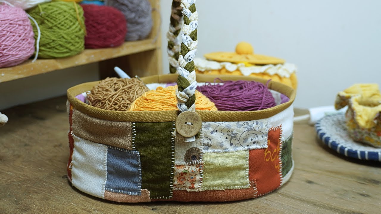Patchwork idea: Sew a storage basket from fabric scraps