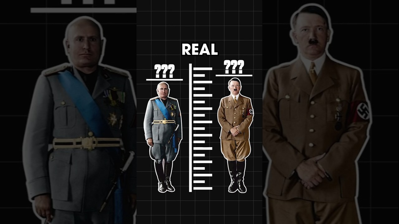 REAL Heights of Famous Dictators #ww2