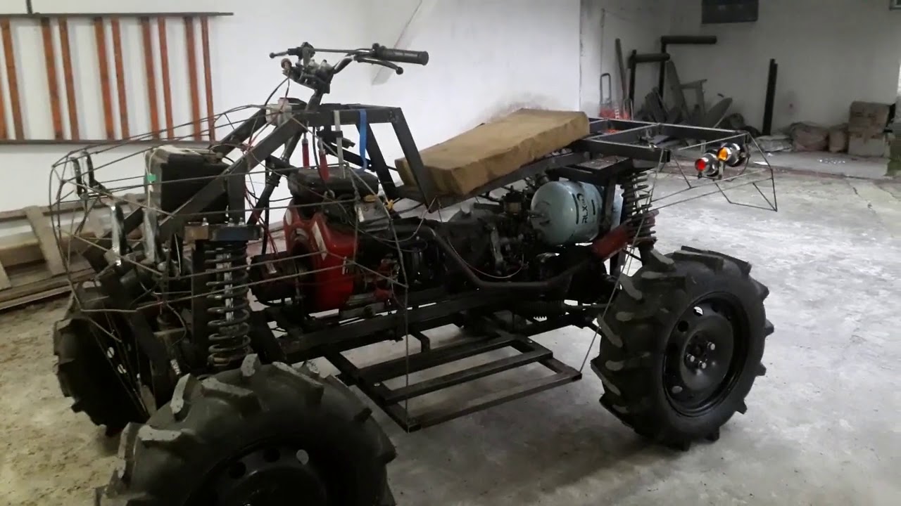 projeto quadriciclo caseiro 9 homemade 4x4 quadricycle project 9