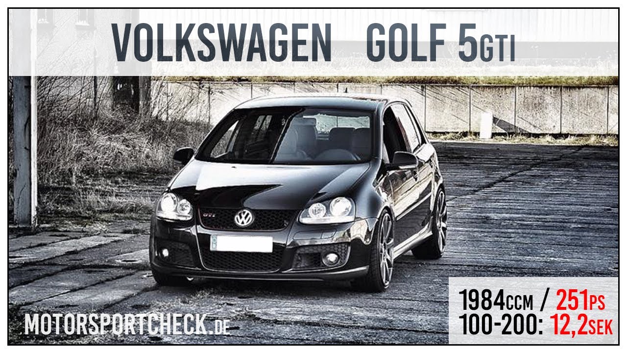 Vw Golf V 5 GTI 0-100 Topspeed sound test acceleration