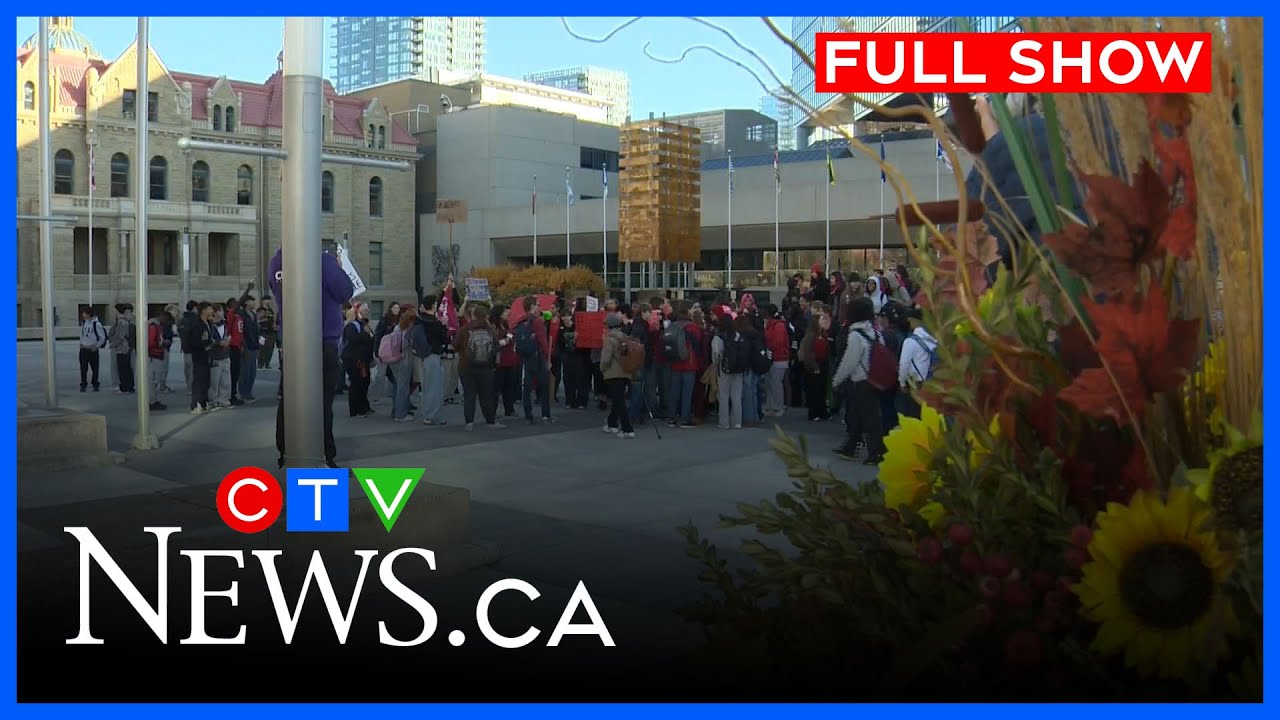 Студенты выходят на улицу в поддержку учителей | CTV News Calgary at Five, 30 октября 2025 г.