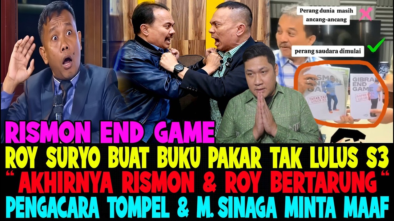 AKHIRNYA ROY & RISMON TARUNG 😂 ROY SURYO BUAT BUKU RISMON END GAME YANG ISINYA PAKAR TAK LULUS S3 😂