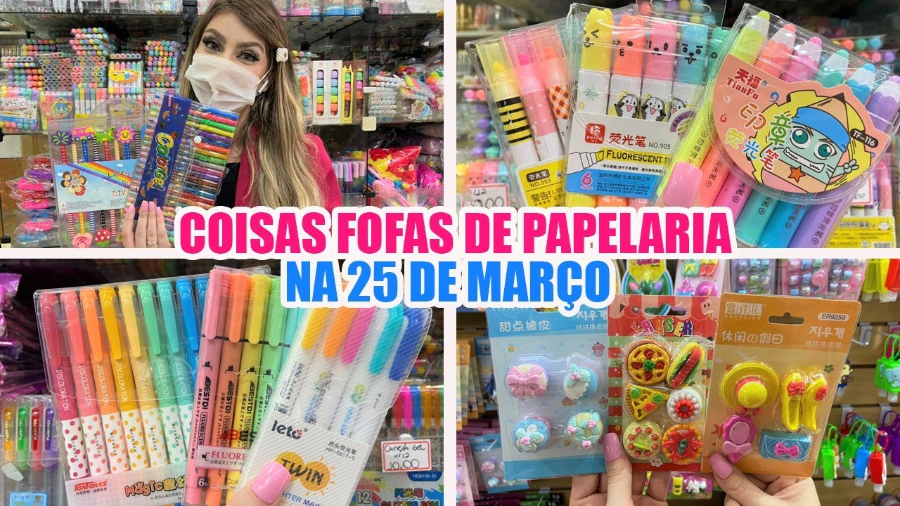 25 DE MARÇO - COISAS FOFAS DE PAPELARIA - MATERIAL ESCOLAR 2021