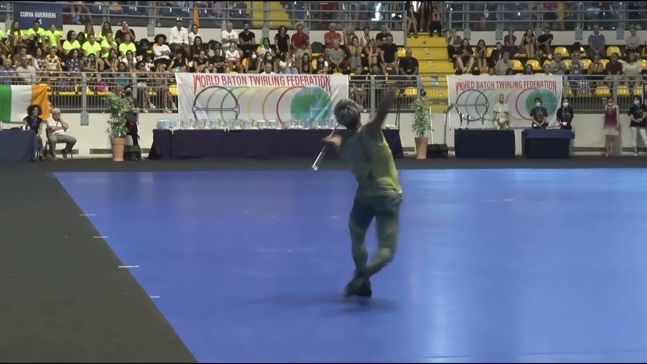 Osamu Suzuki (JPN) Senior men final World Baton Twirling Championship Turin 2022