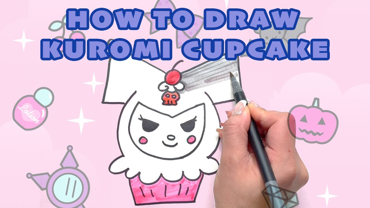 Easy Kuromi Cupcake Drawing Tutorial 🧁✨