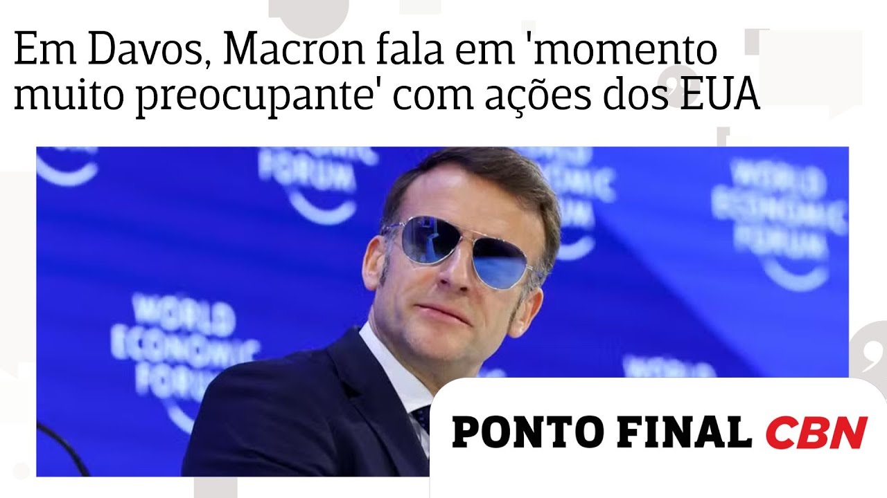 Macron fala em 'momento muito preocupante' com ações dos EUA; presidente da UE cita Groenlândia