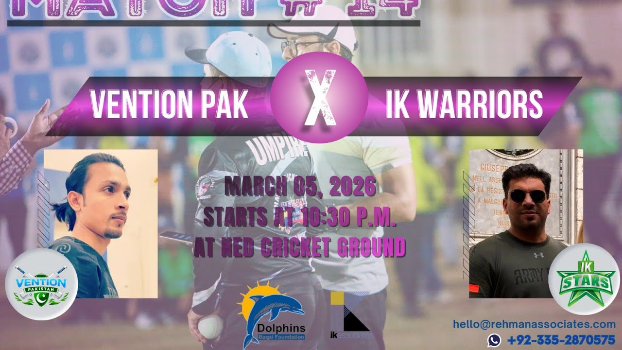 IK WARRIORS VS VENTION PAK SPONSER BY NAZAFAH