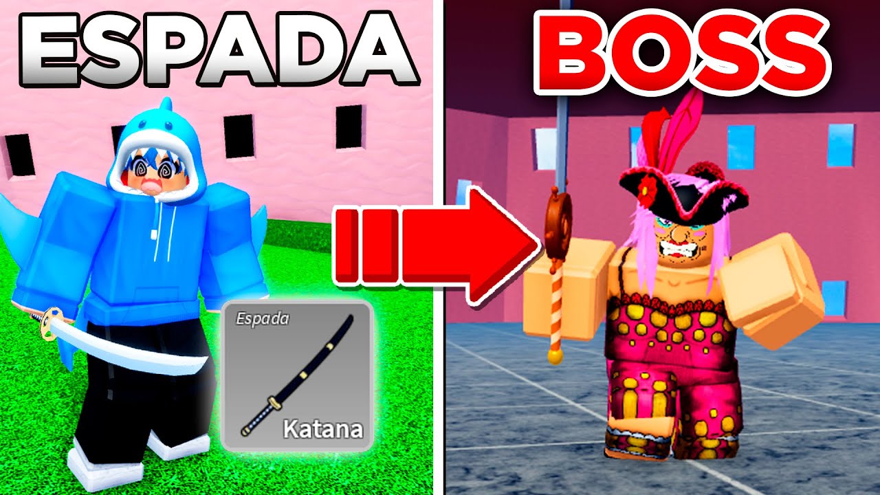 ENFRENTEI TODOS OS BOSSES COM ESPADAS ALEATORIAS NO BLOX FRUITS!